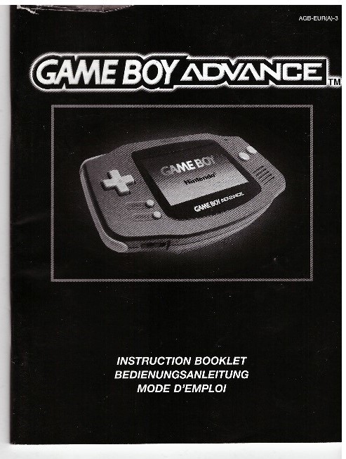 GAME BOY ADVANCE INSTRUCTION BOOKLET (AGB-EUR(A)-3